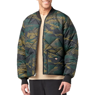 DICKIES DIAMOND QUILTED JACKET CAMO XL