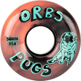 ORBS PUGS 56MM 85A CORAL/BLACK SWIRL